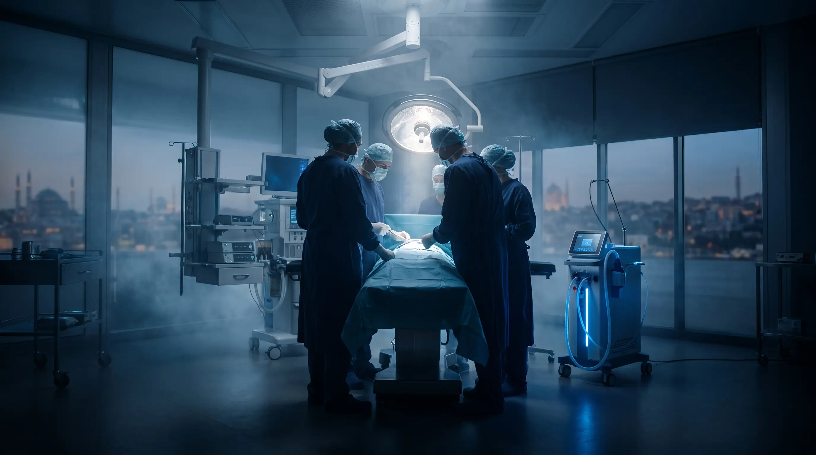 HoLEP laser prostate enucleation suite at a JCI-accredited urology hospital in Istanbul