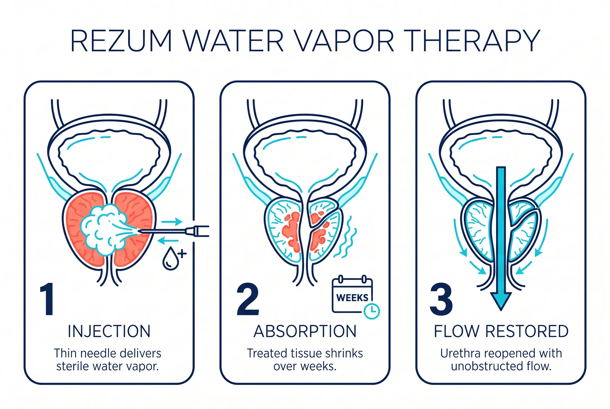 Rezum water vapor therapy treatment environment for minimally invasive BPH relief in Istanbul