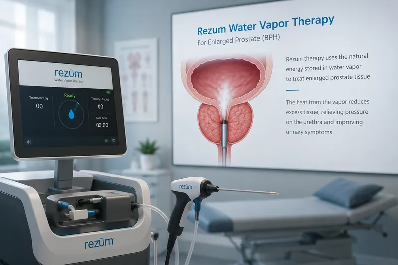 Rezum water vapor therapy treatment environment for minimally invasive BPH relief in Istanbul